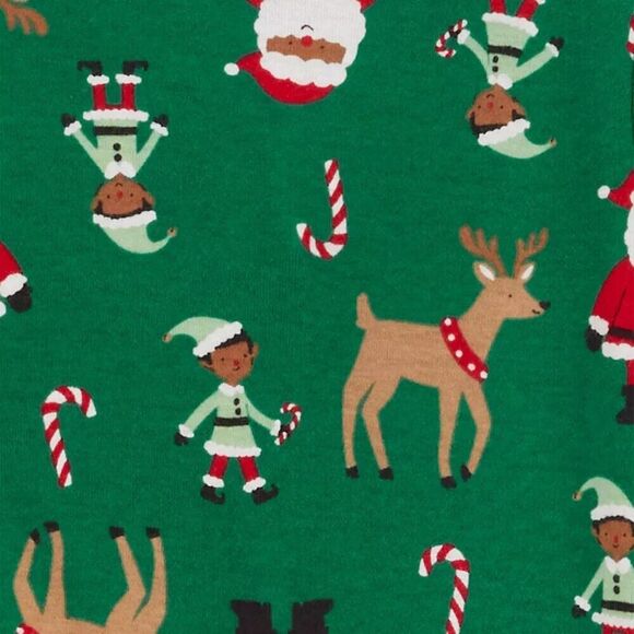 4 Piece Carters Just One You Christmas Pajamas 12 Months - Picture 3 of 4